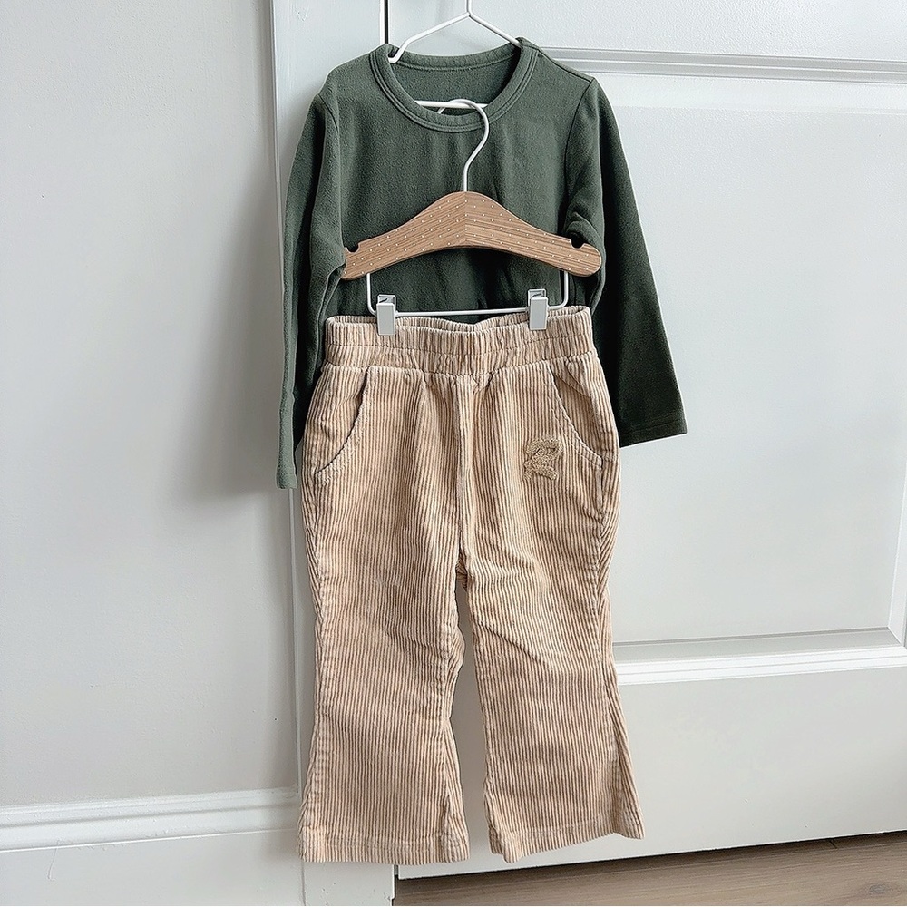 Kids Corduroy Pants in Tan